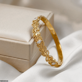 TBRH00506 MSS-Leaf Stone Stainless Steel Bracelet - TBRH