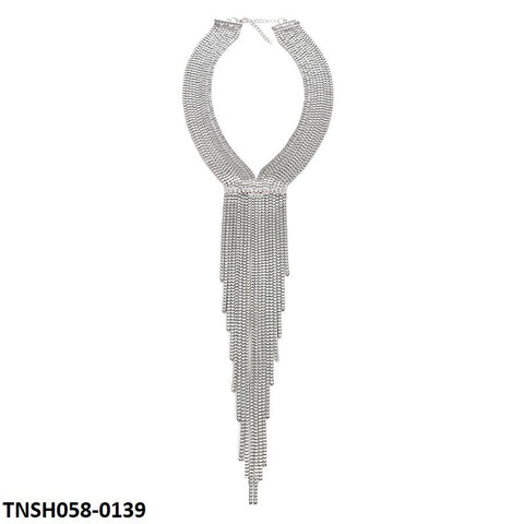 TNSH058 BQN Traditional Curb Chain Drop Necklace