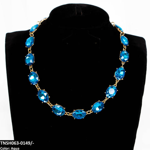 TNSH063 BQN Trendy Oval Chain Necklace