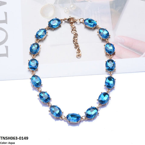 TNSH063 BQN Trendy Oval Chain Necklace