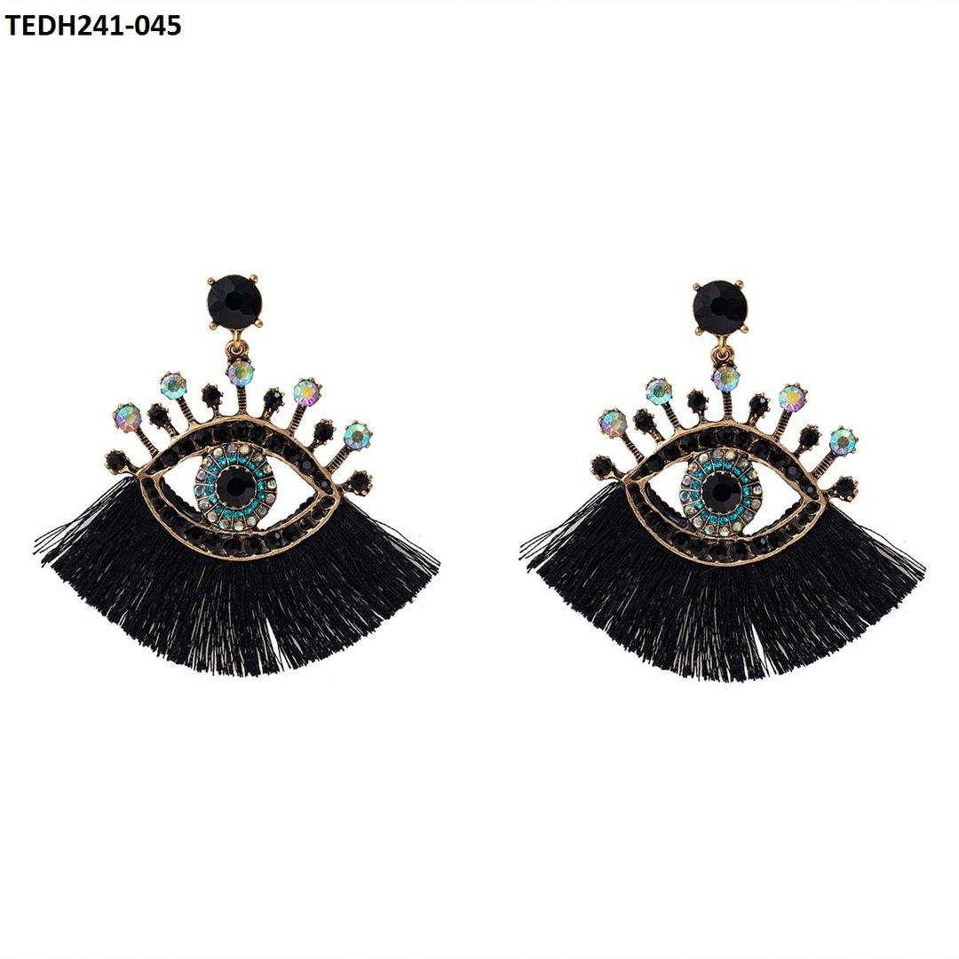 TEDH241 KSU Imp Earrings Evil Eye