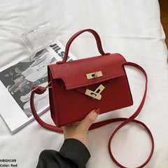 HBGH169 HMS Key Lock Mini Leather Hand Bag