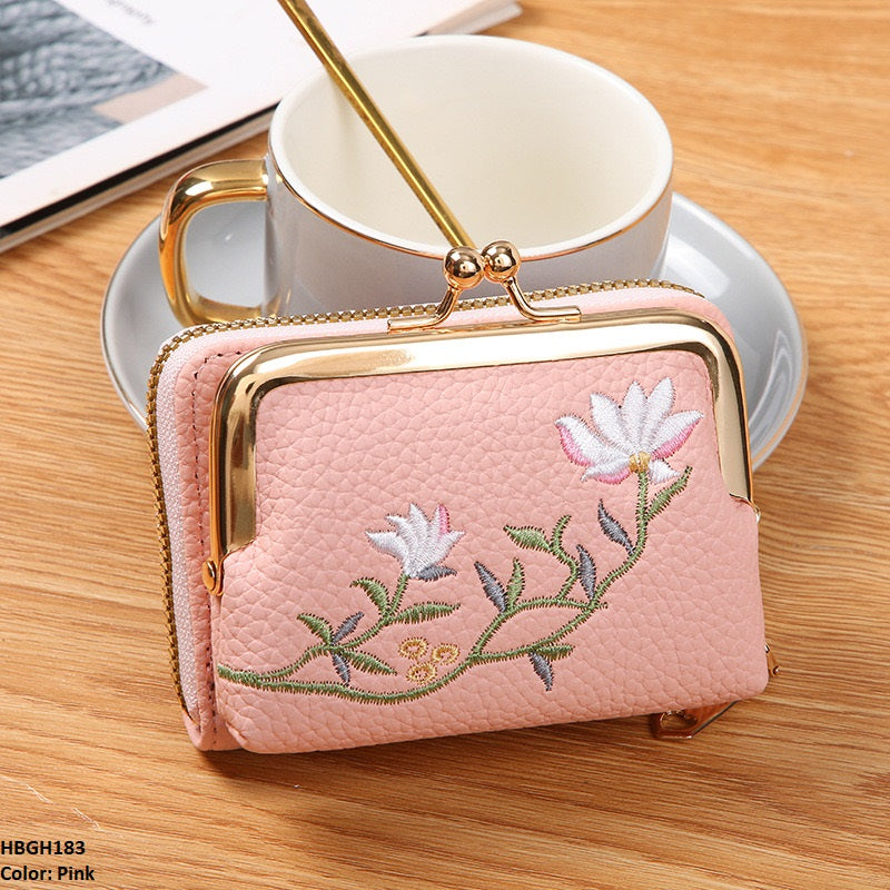 HBGH183 LMP Embroidery Flower Hand Clutch