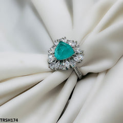 TRSH174 KRL Trillion Cathedral Adjustable Ring