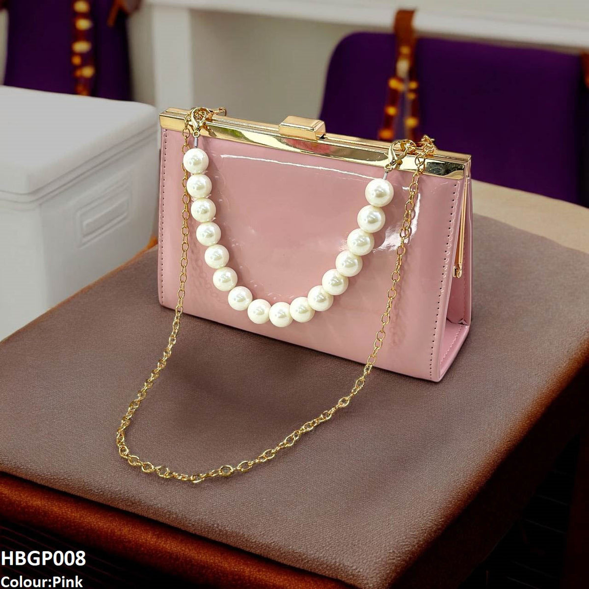 HBGP008 Trendy Pearl Ladies Hand Bag