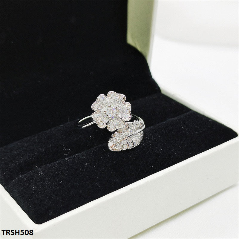 TRSH508 CJD Open Flower/Leaf Ring Adjustable