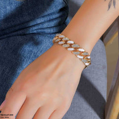 TBCH127 QWN Single Flat Curb Hand Bracelet