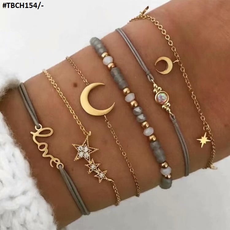 TBCH154 CHN Moon Love 6 Hand Bracelets