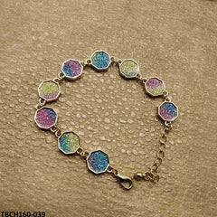 TBCH160 SKM Multi Octagon Hand Bracelet Adjustable