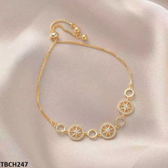 TBCH247 XST Flower Link Hand Bracelet Adjustable