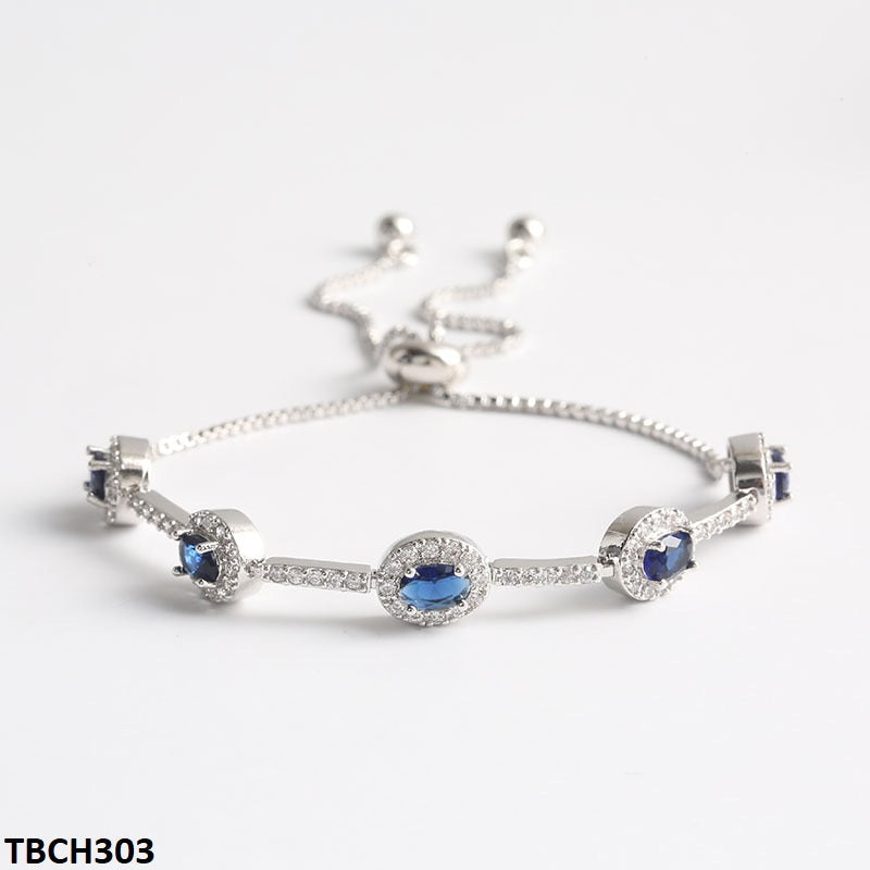 TBCH303 WKO Blue Oval Join Bracelet Adjustable