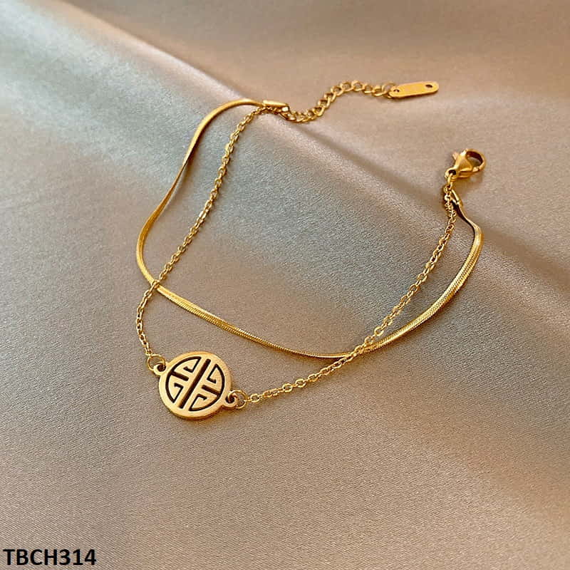 TBCH314 DGF Layered hand Bracelet Adjustable