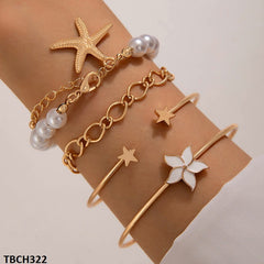 TBCH322 YYE Pearl Star Bracelet Adjustable