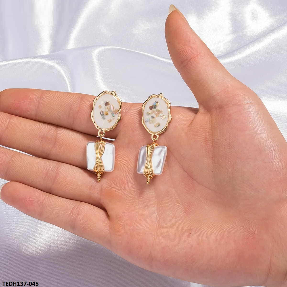 TEDH137 NMG Beads Drops Earrings