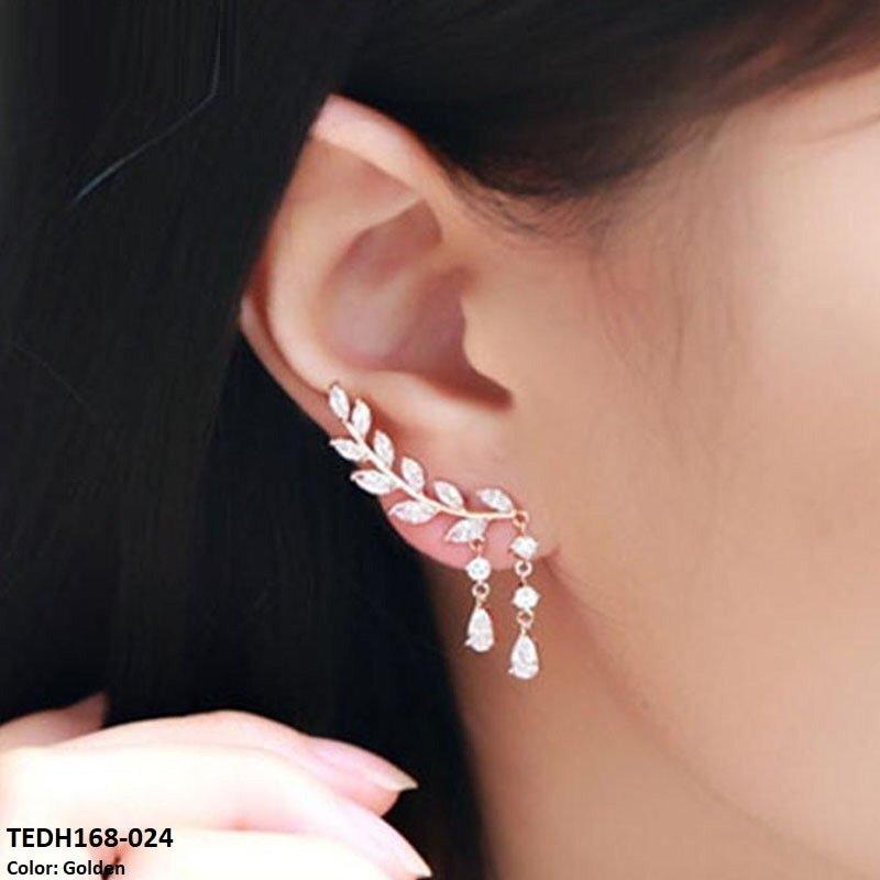 TEDH168 JMN Leaf Drop Earrings Pair