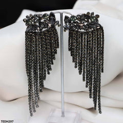 TEDH297 YBJ Pear Tassel Drop Earrings Pair