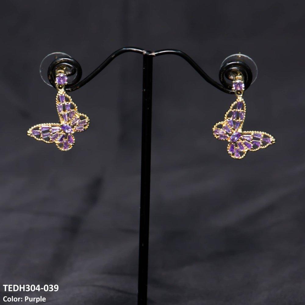 TEDH304 DNG Butterfly Drop Earrings