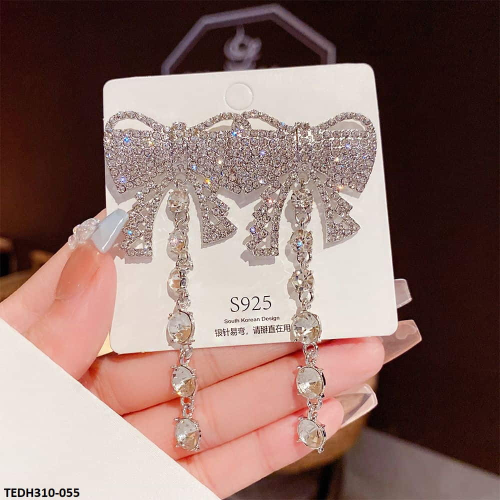 TEDH310 DDJ Big Bow Drop Earrings Pair