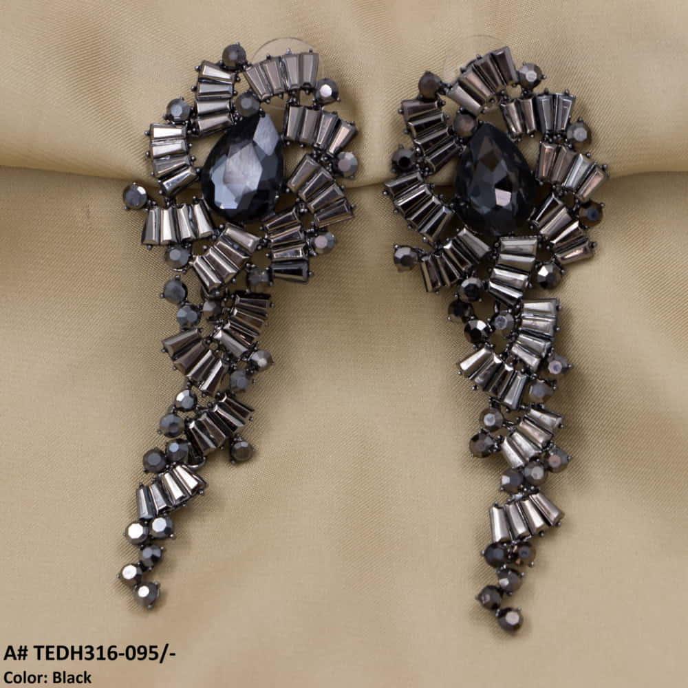 TEDH316 KSU Pear Chandelier Earrings Pair