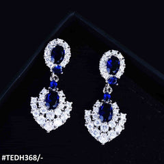 TEDH368 GWH Oval Cusion Drop Earrings Pair