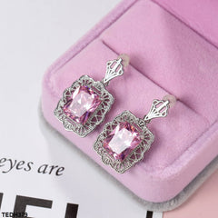TEDH379 YLE Square Step Ear Drop Pair