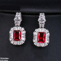 TEDH394 BYJ Baguette Drop Earrings