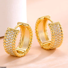 TEHH287 WKO Round Ear Hoops Pair