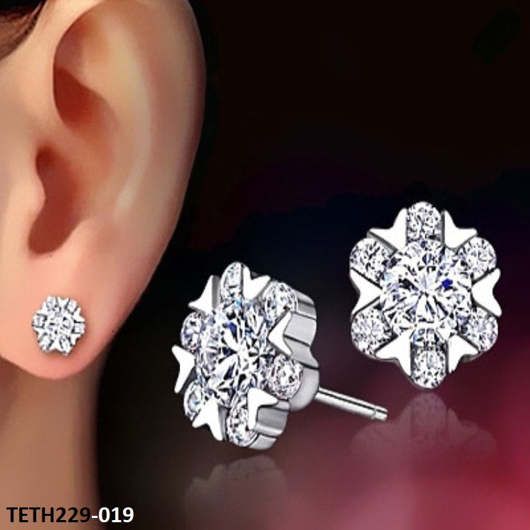 TETH229 HNJ Round Stud Ear Tops Pair