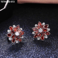 TETH256 CSH Flower Stud Ear Tops Pair