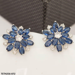 TETH256 CSH Flower Stud Ear Tops Pair