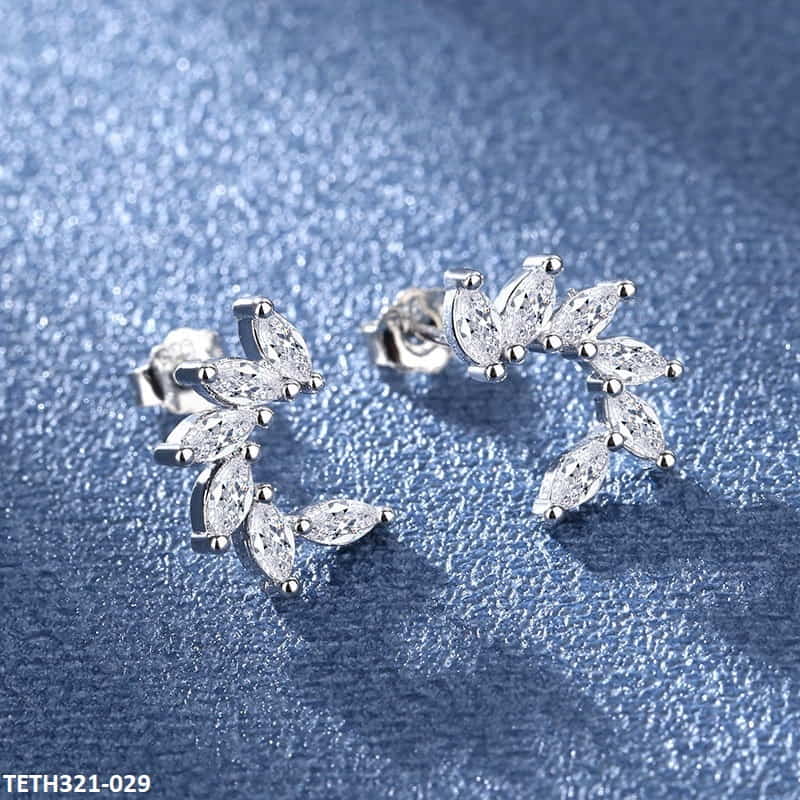 TETH321 BLX C Leaf Sterling Tops Pair