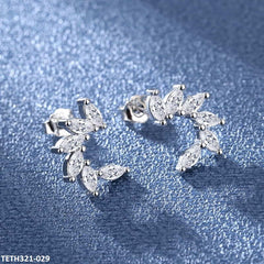 TETH321 BLX C Leaf Sterling Tops Pair