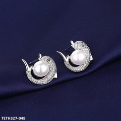 TETH327 BLX Pearl Round Fish Tops Pair