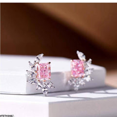 TETH348 KRL Pear Rectangle Stud Tops Pair