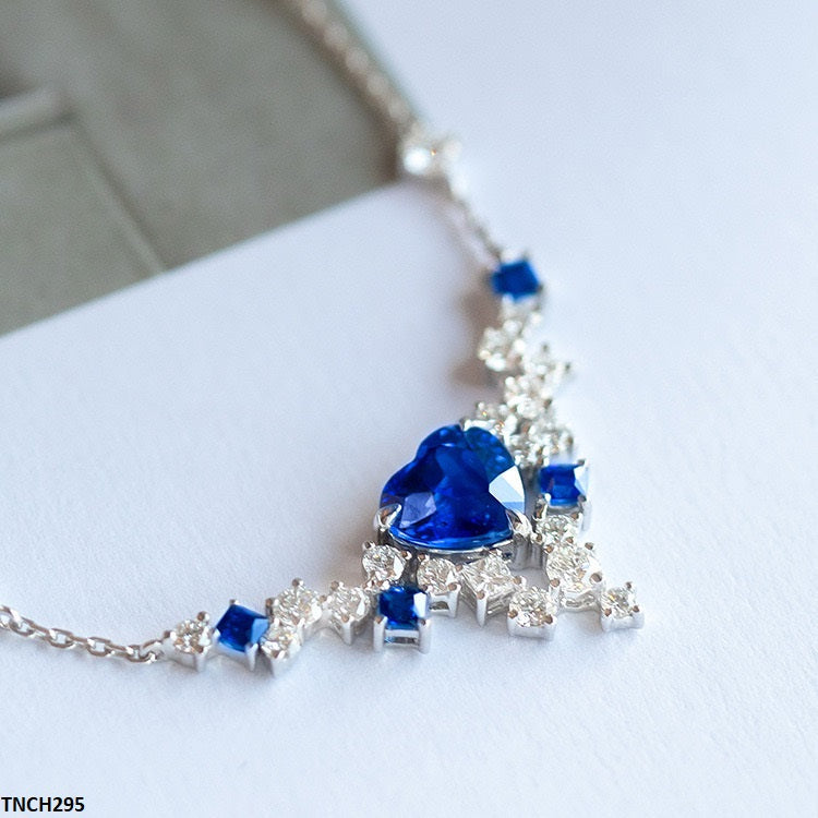 TNCH295 BJF Blue Heart Necklace