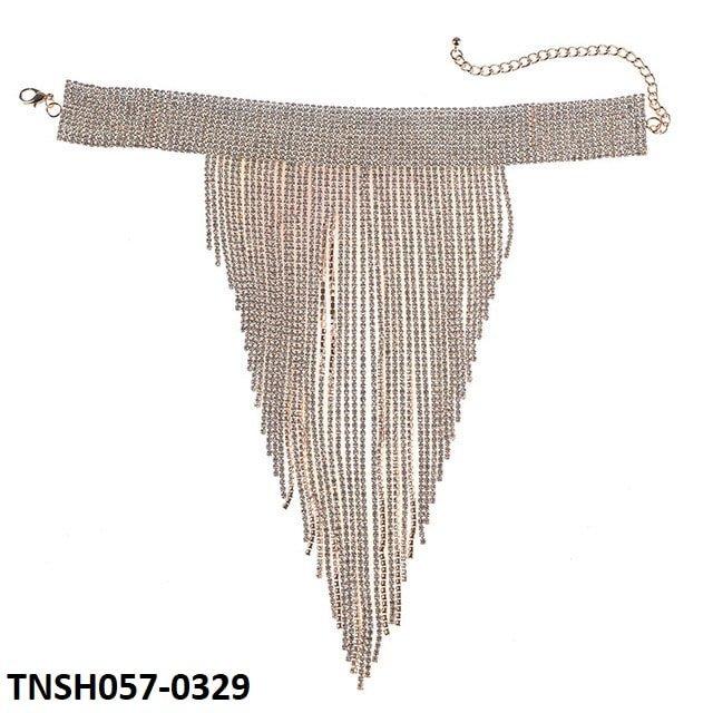 TNSH057 BQN Traditional Tassels Drop Necklace