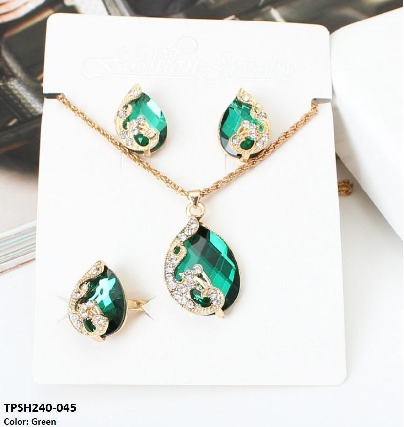 TPSH240 SGC Pear Pendant Set