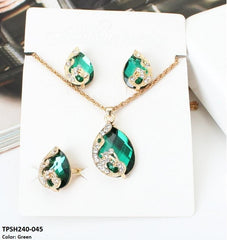 TPSH240 SGC Pear Pendant Set