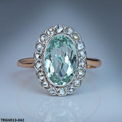 TRGH013 CSH Aqua Oval Ring