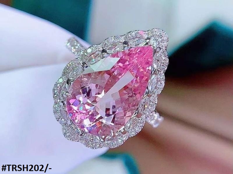 TRSH202 GWH Pink Pear Adjustable Ring