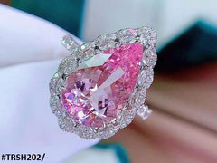 TRSH202 GWH Pink Pear Adjustable Ring