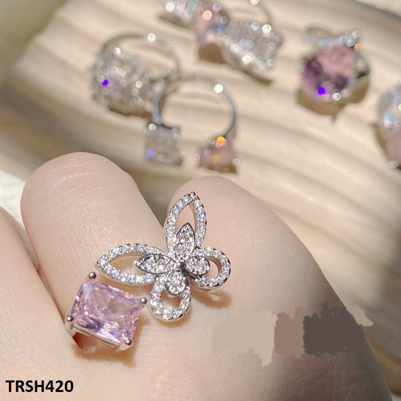 TRSH420 YJF Rectangle Butterfly Adjustable Ring