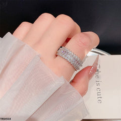 TRSH533 CLJ Baguette Ring Adjustable