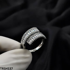 TRSH537 CLJ Baguette Ring Adjustable