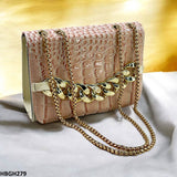 HBGH279 CYG Pattern Linked Chain Bag