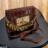 HBGH278 CYG Crocodile Pattern Flap Hand Bag