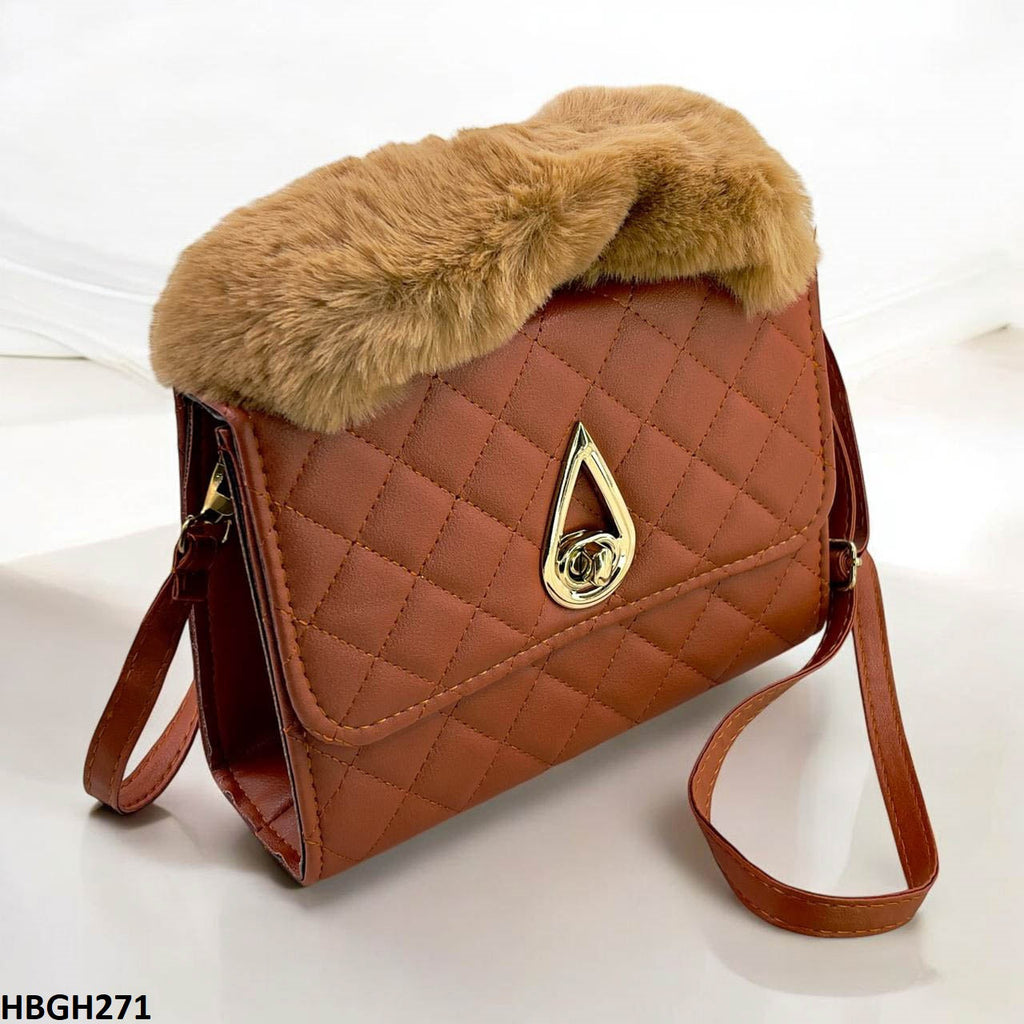 HBGH271 CYG Fluffy Handle Cross body Bag