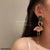 CEDH108 YBJ Rhinestone Flamingo Drop Earrings