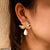 CEDH153 ZLX Leaf Pearl Drop Earrings Pair