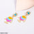 CEDH171 KSU Multi Painted Fish Earrings Pair